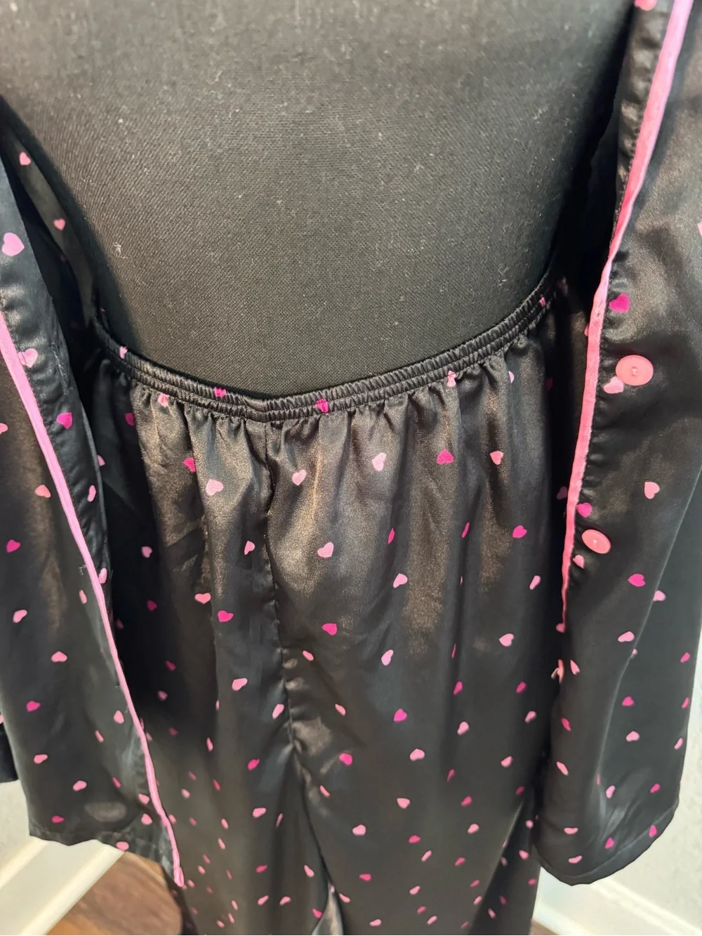 Morgan Taylor Black & Pink  Pajama Set